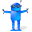 Blue Robot Shadow Icon 32x32 png